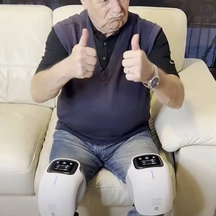 elderly guy satisfied with Nooro Knee Massager